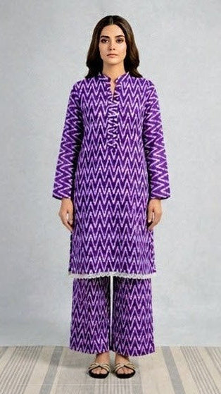 2-PC Stitched Printed Arabic Lawn Suit