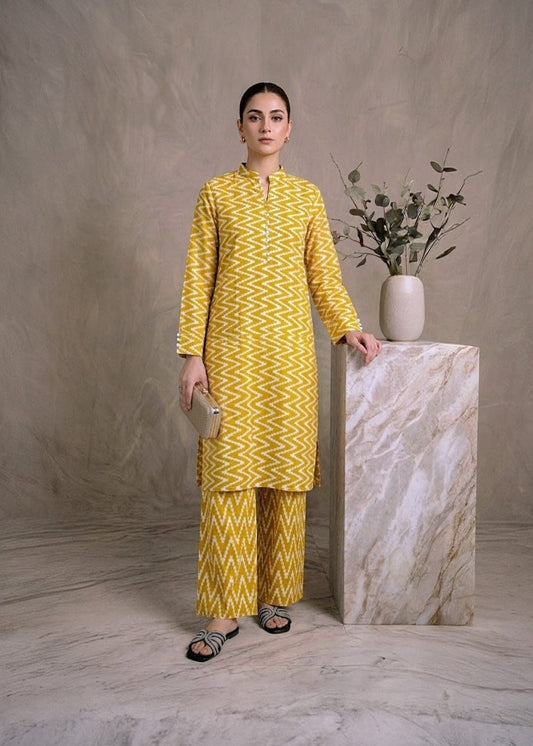 2-PC Stitched Printed Arabic-lawn Suit