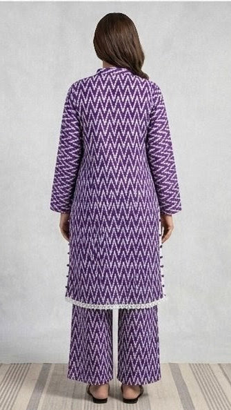 2-PC Stitched Printed Arabic Lawn Suit
